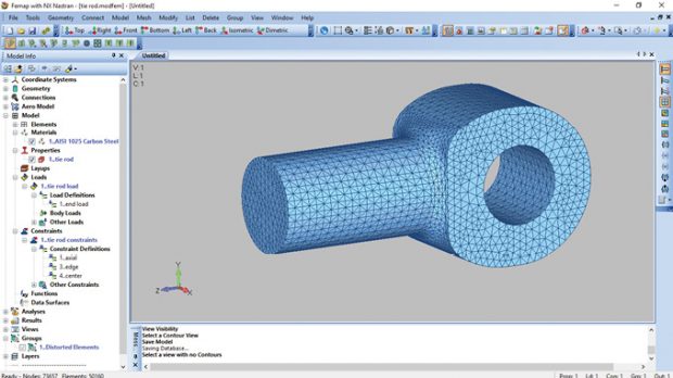 Fig.1: The main FEMAP interface.